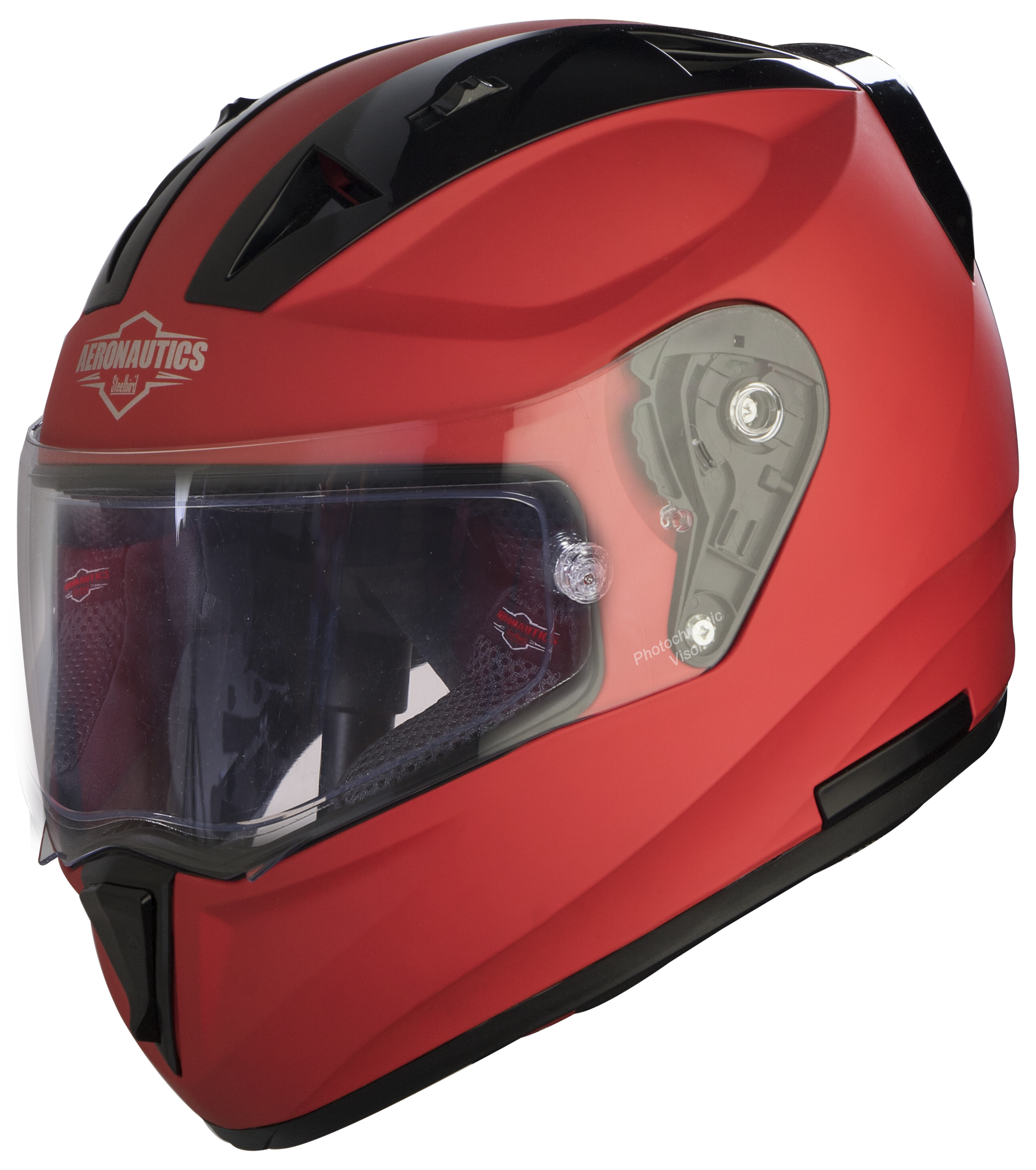 SA-1 Aeronautics Mat Sports Red With Anti-Fog Shield Photochromic Visor